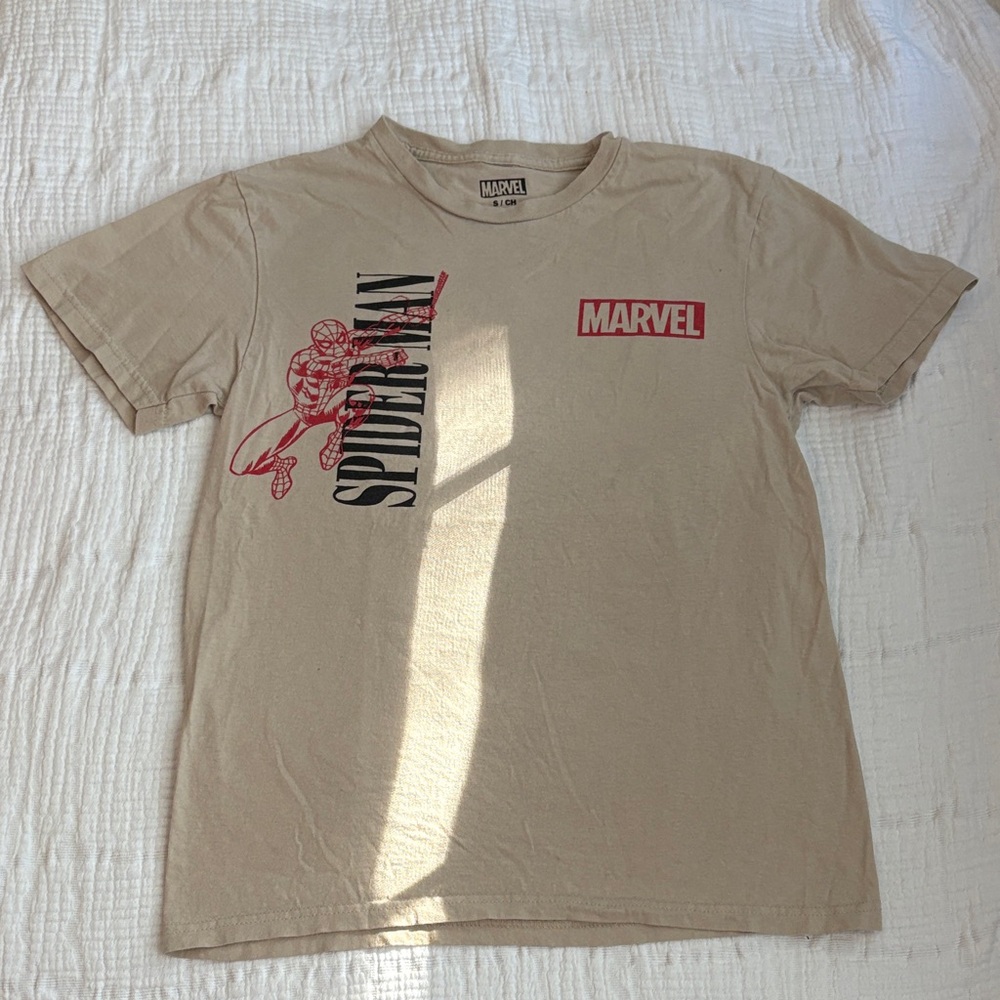 Marvel Tan Spider-Man Short Sleeve Tee